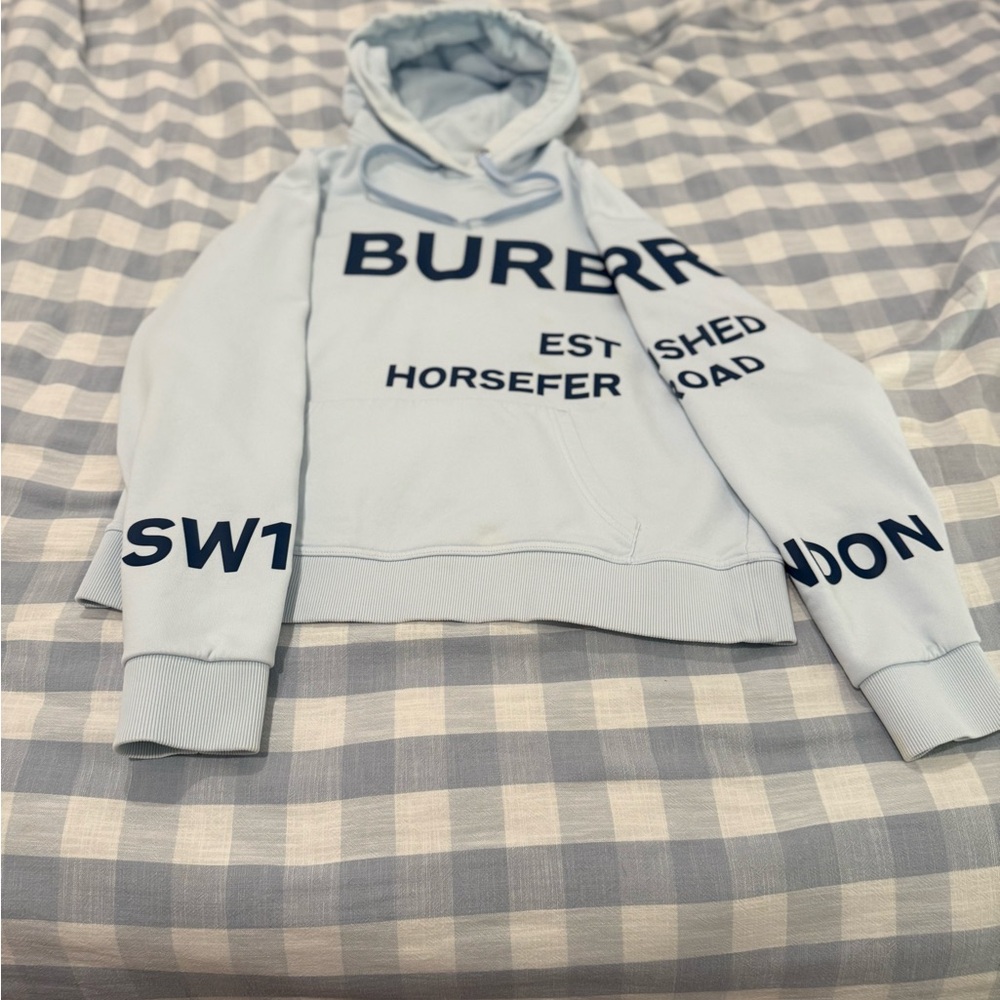 Burberry Light Blue Graphic Hoodie - Picture 7 of 14